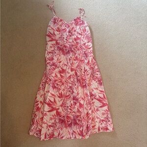 Girls Pink Floral Sundress - Lightweight Summer Dress